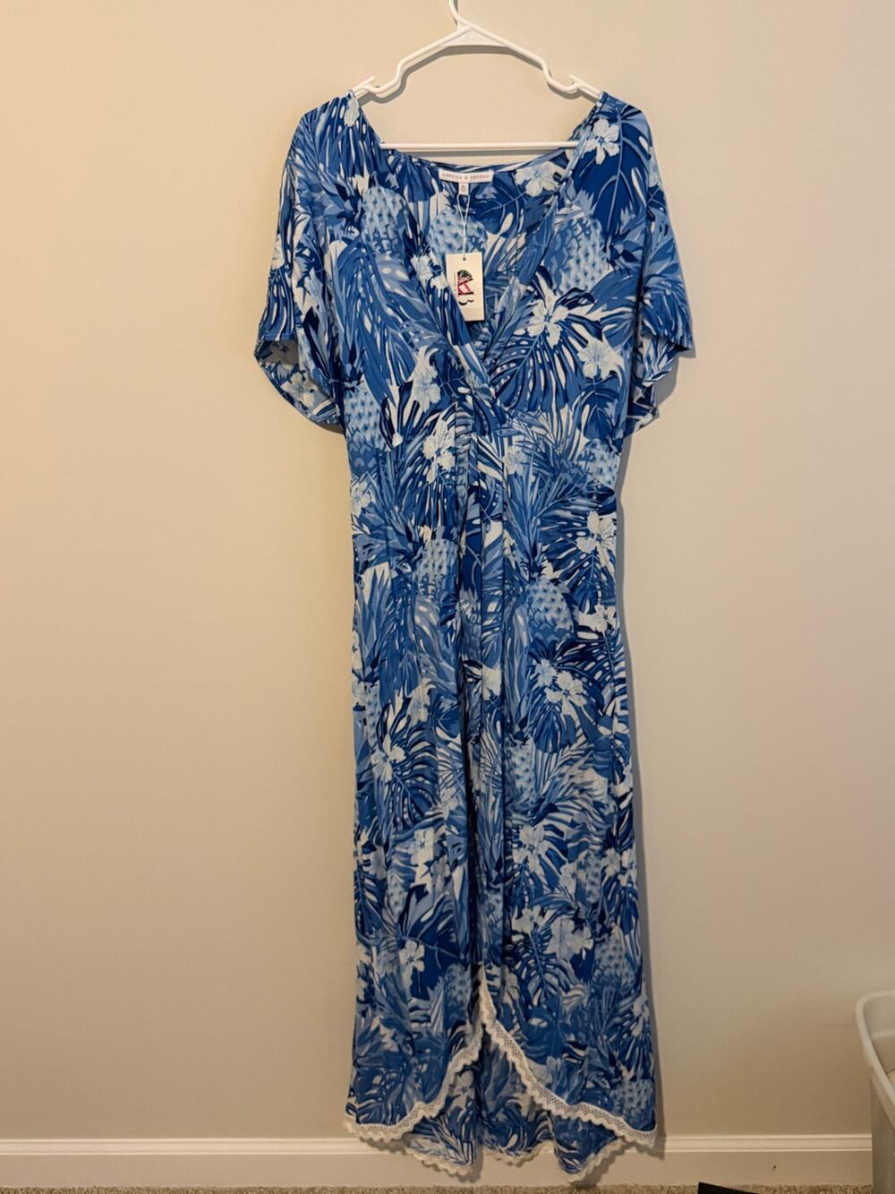AMERICA & BEYOND Boho Maxi Dress Beach Cover Up Size XL New